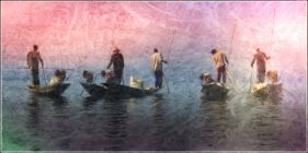 Fishing on the Lake Inir by Doris Diamond