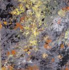 Lemon yellow and grey, Oil and Wax by Margaret Henning