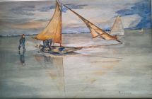 Great South Bay Ice Scooter, 25"2 x 19"h, by Andrea Larmor