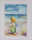 Beach Girl, 11"w x 14"h, Watercolor Print by Andrea Larmor