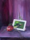 The Apples are at it again, 17"h x 14"w, Oil Painting by Andrea Larmor