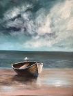 "Lonely Gull" oil painting by Arlene Gernon