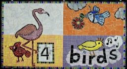 Four Birds Mosaic by Judith Caseley