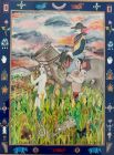 Wooing, Wooing, Easy Rider watercolor by Judith Caseley